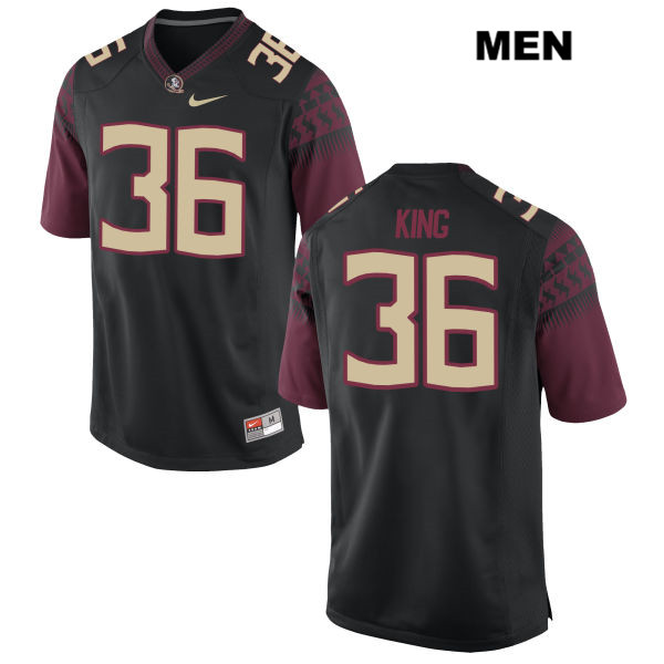 Men's NCAA Nike Florida State Seminoles #36 Aaron King College Black Stitched Authentic Football Jersey WRN0369EI